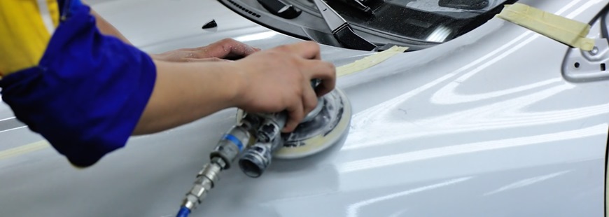 car body work in garage